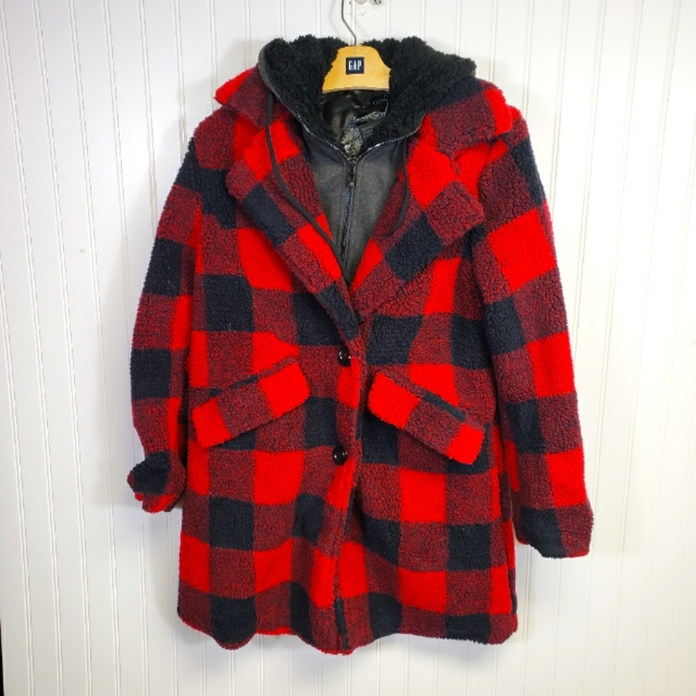 Steve Madden Buffalo Plaid Coat